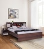 Penang Queen Size Bed In Black Walnut Color