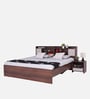 Penang Queen Size Bed In Black Walnut Color
