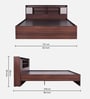 Penang Queen Size Bed In Black Walnut Color