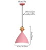 Pendant Lamp Shade for Kitchen Island, Color Metal Minimal Pot Pendant Light Shades, Nordic Style for Bedroom, Living Room, Macaron, Pink