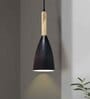 Pendant Lamp Shade for Kitchen Island, Color Metal Minimal Pot Pendant Light Shades, Nordic Wood Bedroom, Living Room, Bottle Guard, Black
