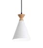 Pendant Lamp Shade for Kitchen Island, Color Metal Minimal Pot Pendant Light Shades, Nordic Wood Bedroom, Living Room, Triangle, White