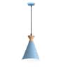 Pendant Lamp Shade for Kitchen Island, Color Metal Minimal Pot Pendant Light Shades, Nordic Wood Bedroom, Living Room, Triangle, Turquoise