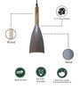 Pendant Lamp Shade for Kitchen Island, Color Metal Minimal Pot Pendant Light Shades, Nordic Wood Bedroom, Living Room, Bottle Guard, Gray