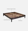 Pendleton Sheesham Wood Queen Size Bed In Cimmerian Walnut Finish