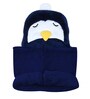 Penguin Hooded Baby Blanket in Blue