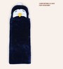 Penguin Hooded Baby Blanket in Blue