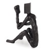 Black Aluminium Pensive Reader In Black Decorative