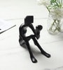 Black Aluminium Pensive Reader In Black Decorative