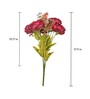 Peonies Maroon Plastic Artificial Flower