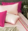 Peony Blush 300TC 100% Cotton Solids Flat Embroidered Super King Bedsheet With 2 Pillow Covers