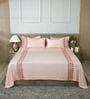 Peony Blush 300TC 100% Cotton Solids Flat Embroidered Super King Bedsheet With 2 Pillow Covers