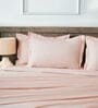 Pink 400TC 100% Cotton Solid Flat Super King Bedsheet With 2 Pillow Covers