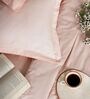 Pink 400TC 100% Cotton Solid Flat Super King Bedsheet With 2 Pillow Covers