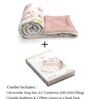 Peony Garden 4-Piece Combo Of Double Bed AC Comforter & Bedsheet Set
