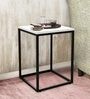 Pep End Table in White & Black Colour