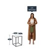 Pep End Table in White & Black Colour