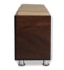 Pepper Shoe Rack with Seating in Brown Teak & White Finish