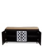 Pepper Shoe Rack with Seating in Wenge Finish