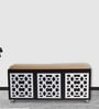 Pepper Shoe Rack with Seating in Wenge Finish