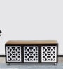 Pepper Shoe Rack with Seating in Wenge Finish