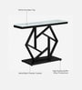 Percival Metal Console Table in Black Finish with Porcelain Top Percival Metal Console Table in Black Finish with Porcelain Top