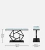Percival Metal Console Table in Black Finish with Porcelain Top Percival Metal Console Table in Black Finish with Porcelain Top