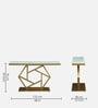 Percival Metal Console Table in Gold Finish with Porcelain Top Percival Metal Console Table in Gold Finish with Porcelain Top