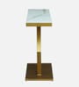 Percival Metal Console Table in Gold Finish with Porcelain Top Percival Metal Console Table in Gold Finish with Porcelain Top