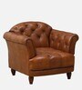Bunbury Leather 1 Seater Sofa In Antique Tan Colour Bunbury Leather 1 Seater Sofa In Antique Tan Colour