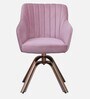 Perdue Velvet Chair in Blush Pink Colour With Rose Gold Finish