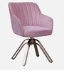 Perdue Velvet Chair in Blush Pink Colour With Rose Gold Finish