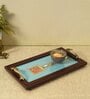Periwinkle Elephant Green  Wooden  Serving Tray