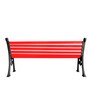 Perla Metal 3 Seater Park Bench in Black & Red Colour