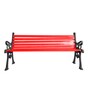 Perla Metal 3 Seater Park Bench in Black & Red Colour