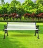 Perla Metal 3 Seater Park Bench in Black & White Colour