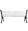 Perla Metal 3 Seater Park Bench in Black & White Colour