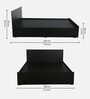 Persia King Size Bed in Wenge Finish with Box Storage