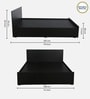 Persia King Size Bed in Wenge Finish with Box Storage