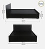 Persia Queen Size Bed in Wenge Finish with Box Storage