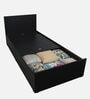 Persia Single Bed in Wenge Finish with Box Storage