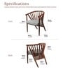 Peru Solid Wood Arm Chair in Blue Color