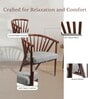Peru Solid Wood Arm Chair in Blue Color