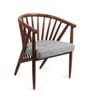 Peru Solid Wood Arm Chair in Blue Color