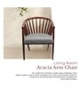 Peru Solid Wood Arm Chair in Blue Color