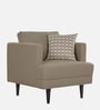 Pescara Velvet 1 Seater Sofa in Brown Colour