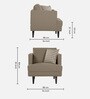 Pescara Velvet 1 Seater Sofa in Brown Colour Pescara Velvet 1 Seater Sofa in Brown Colour