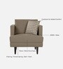 Pescara Velvet 1 Seater Sofa in Brown Colour Pescara Velvet 1 Seater Sofa in Brown Colour