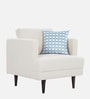 Pescara Velvet 1 Seater Sofa in Ivory Colour