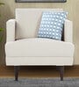 Pescara Velvet 1 Seater Sofa in Ivory Colour